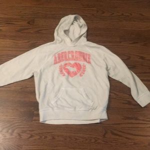 White and Pink Pullover Hoodie SIZE 9-10 KIDS